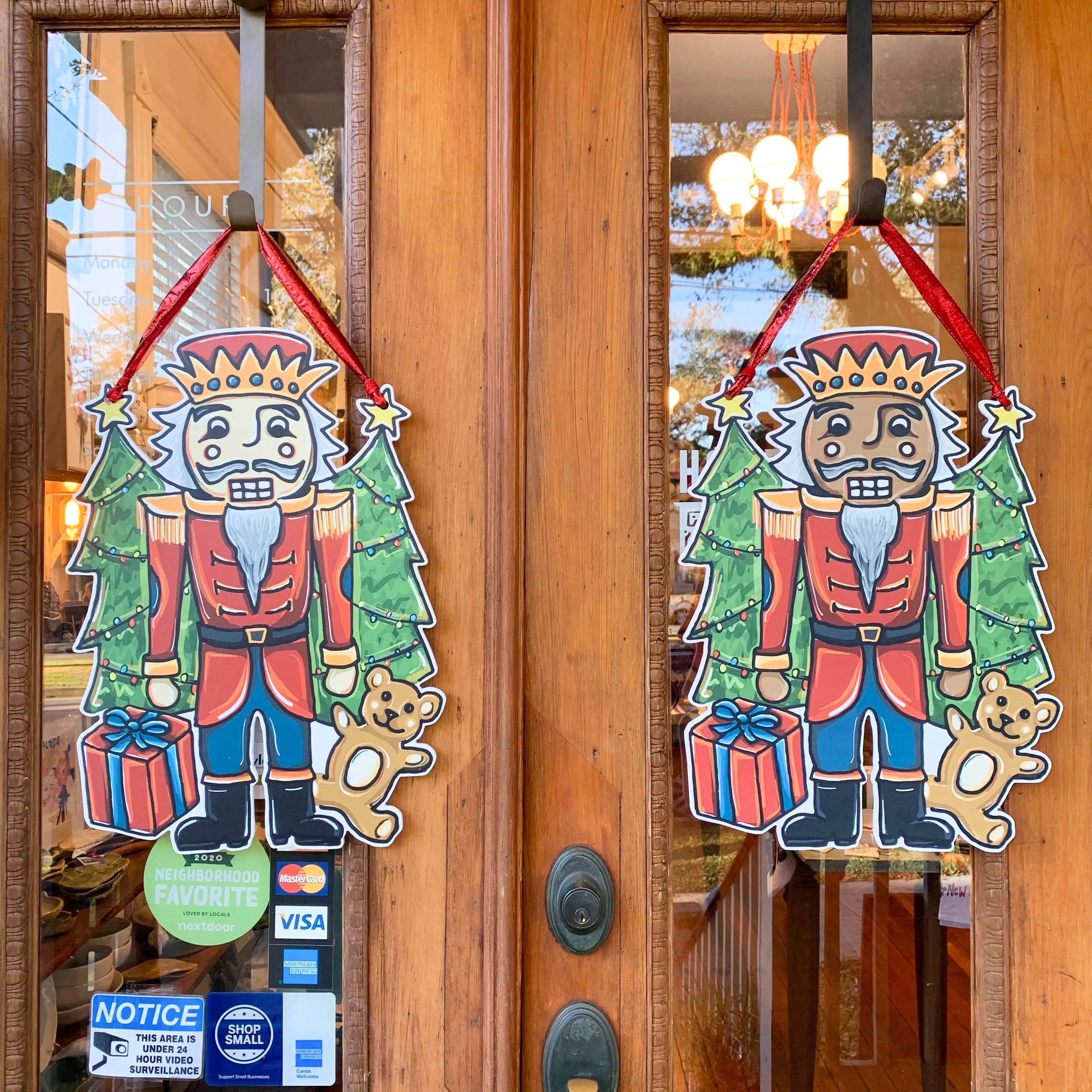 Nutcracker Door Hanger - Christmas Holiday Outdoor Decor