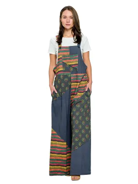 Overall Patchwork Rasta Peace Sign