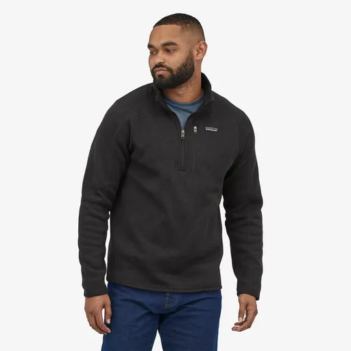 Patagonia Men&#x27;s Better Sweater 1/4 Zip Black | Buy Patagonia Men&#x27;s Better Sweater 1/4 Zip Black here | Outnorth