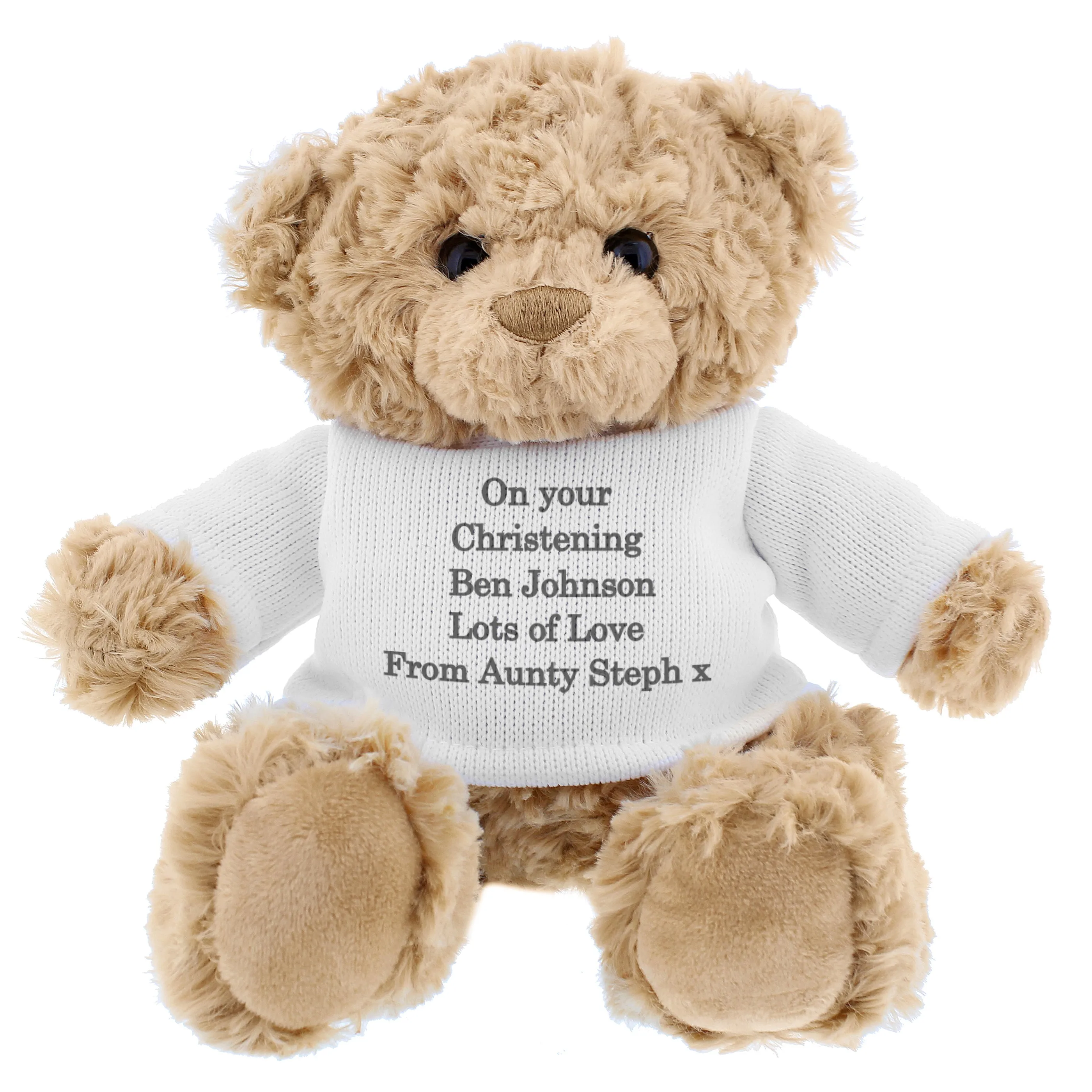 Personalised Grey Message Teddy Bear