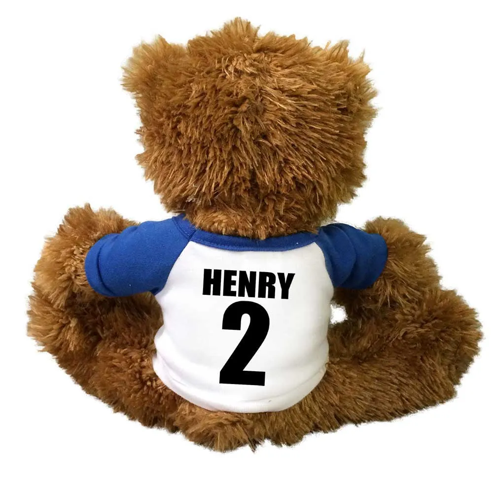 Personalized Baseball Teddy Bear - 14" Brown Tummy Bear