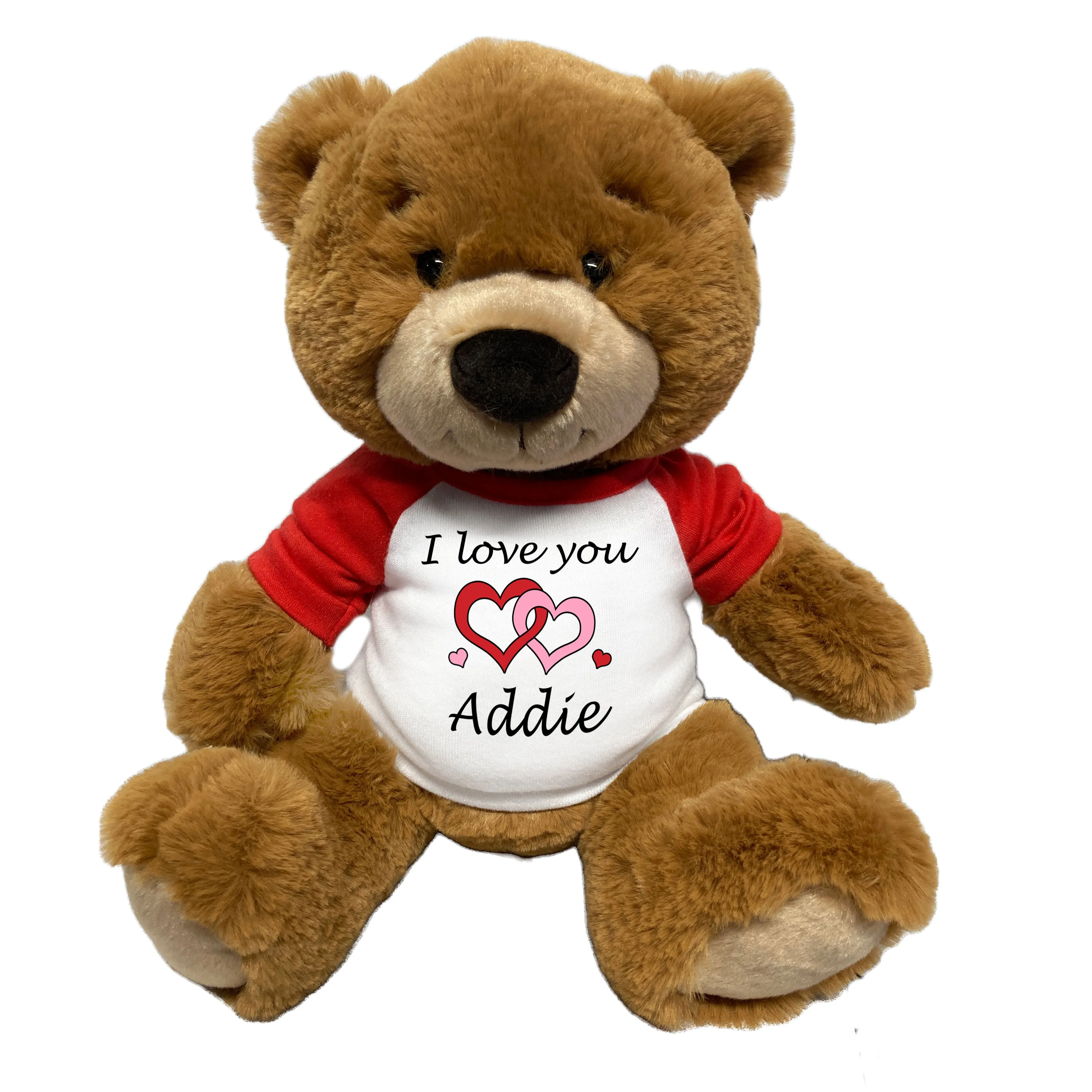 Personalized I Love You Teddy Bear - 14" Ginger Bear