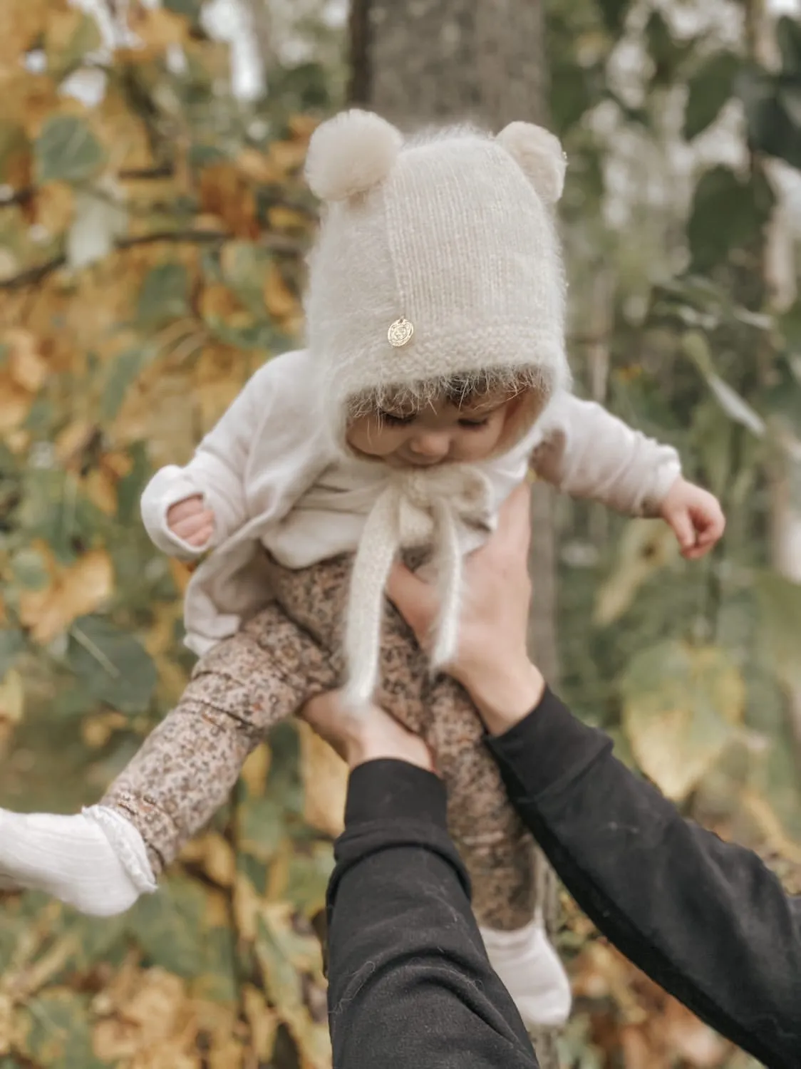 Petite Maison Kids Oatmeal 'Teddy' Cashmere Hat