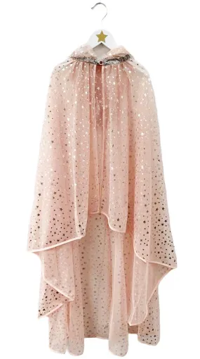 Pink fairy cloak with silver stars