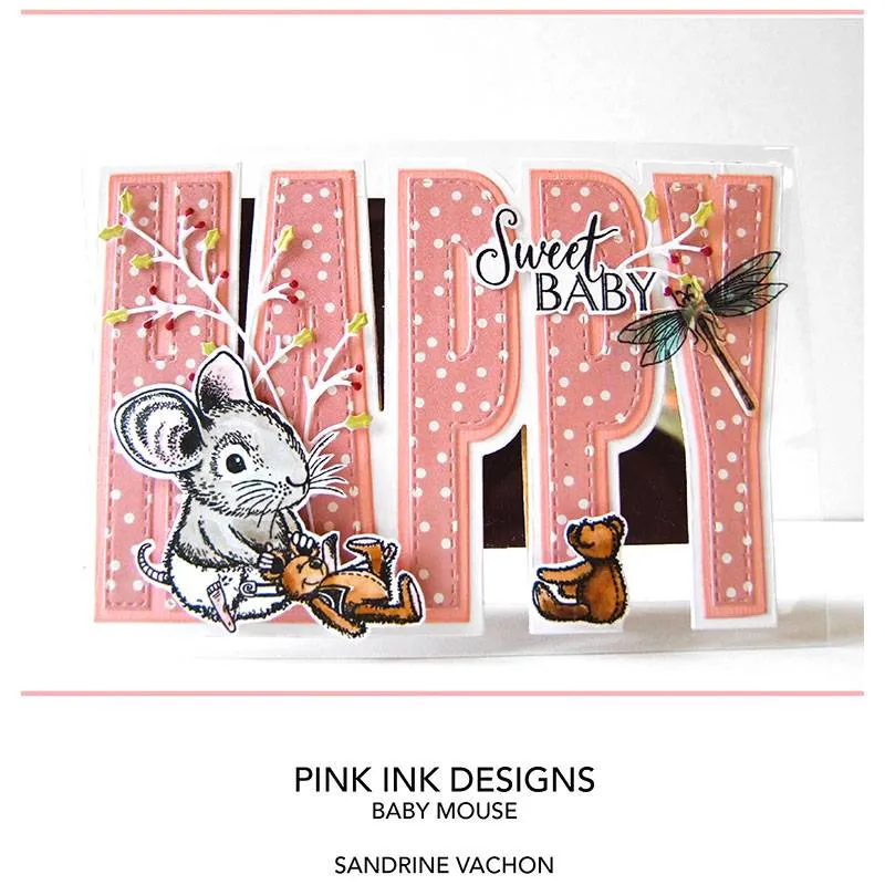 Pink Ink Designs Baby Mouse A7 Clear Stamp