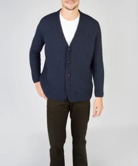 Pinstripe Cardigan Navy Sail