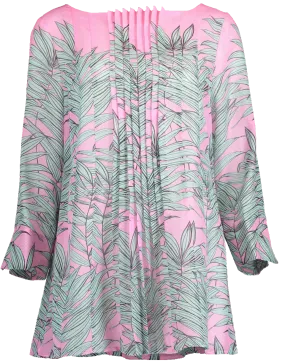 Pleat Front Palm Print Tunic