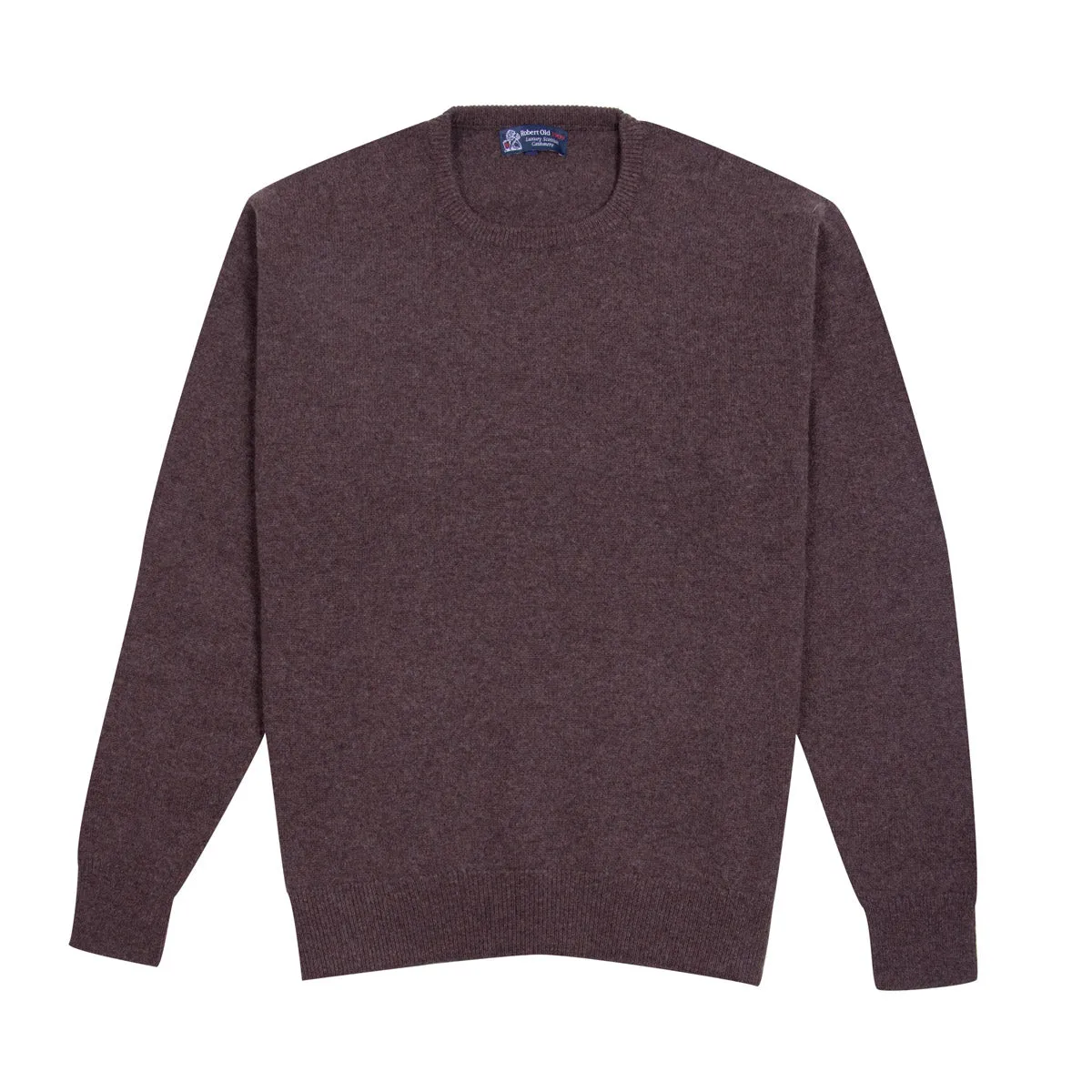 Porcupine Brown Tiree 4ply Crew Neck Cashmere Sweater