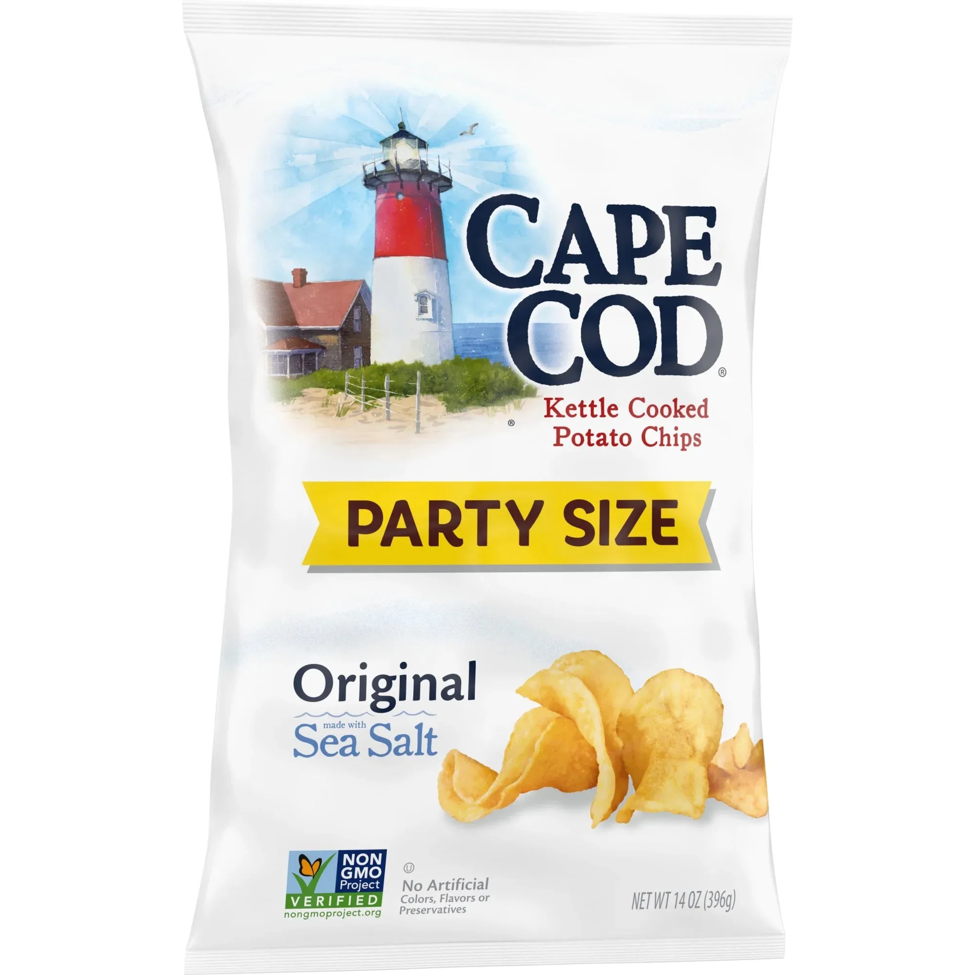 Potato Chips, Original Kettle Chips, 14 Oz Party Size