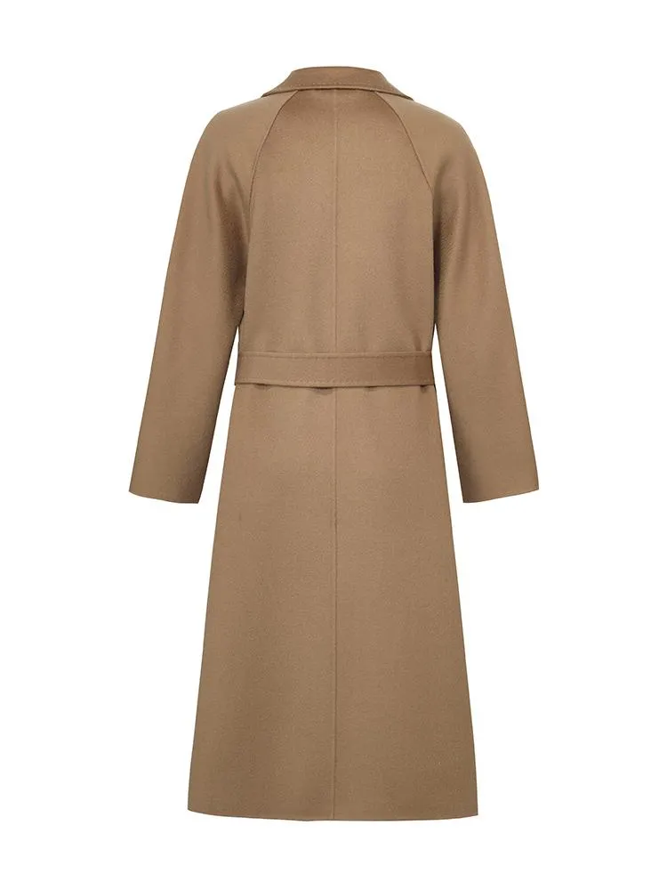 Pure Cashmere Tie-up Women Coat