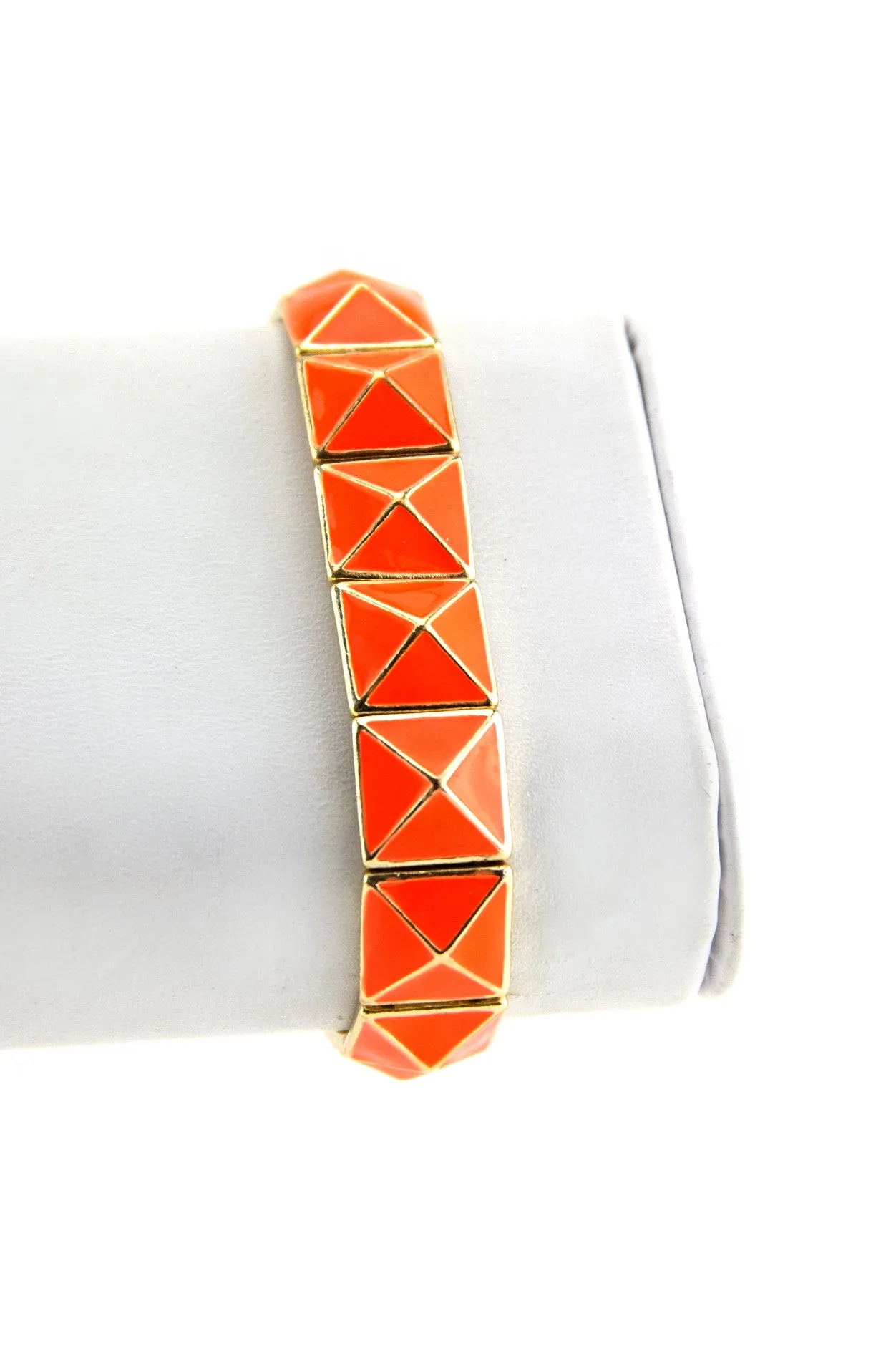 PYRAMID GEL COAT BRACELET - Neon Orange