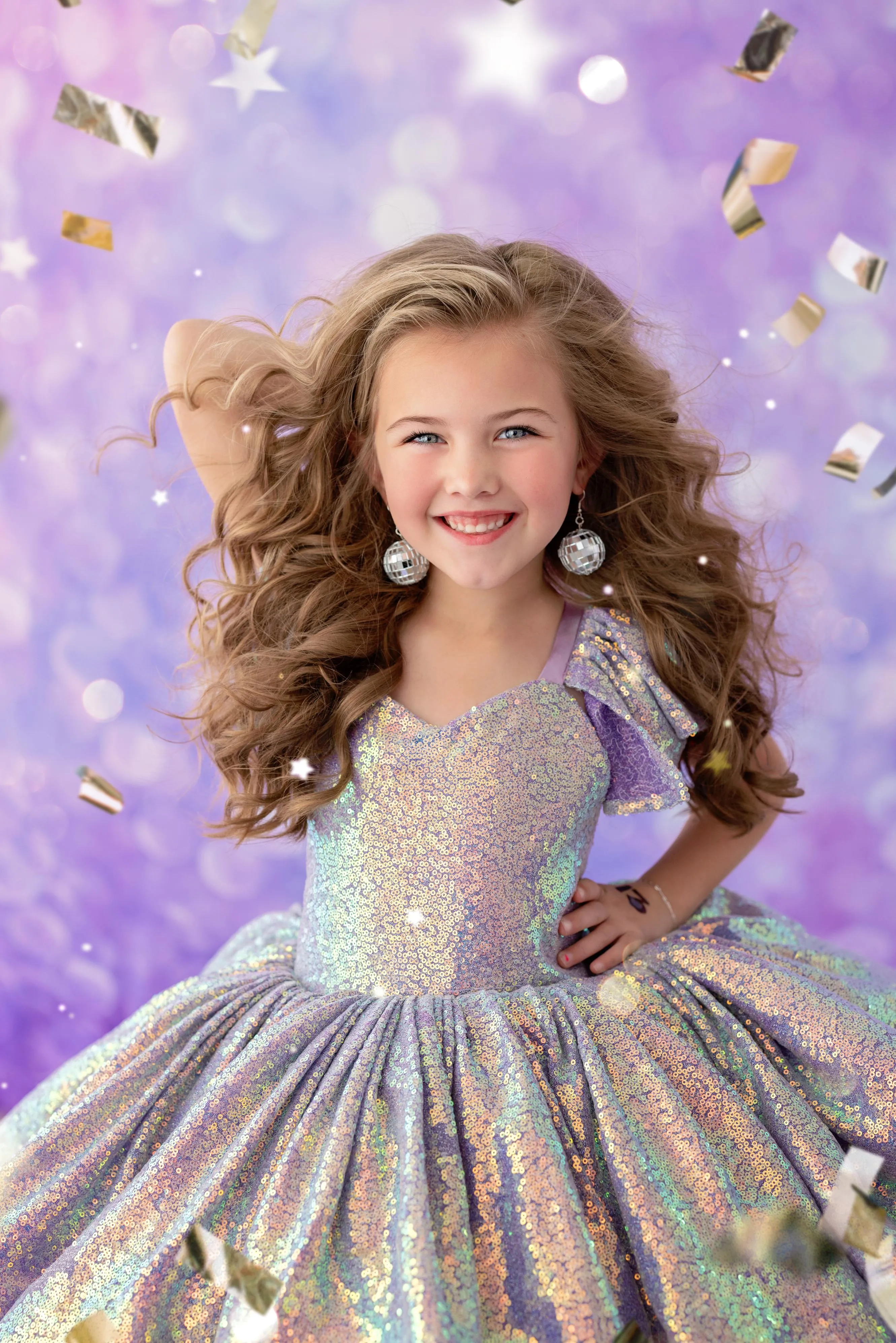 "Mermaid Kisses" Petal Short Length Dress ( 5 Year - Petite 6 Year)