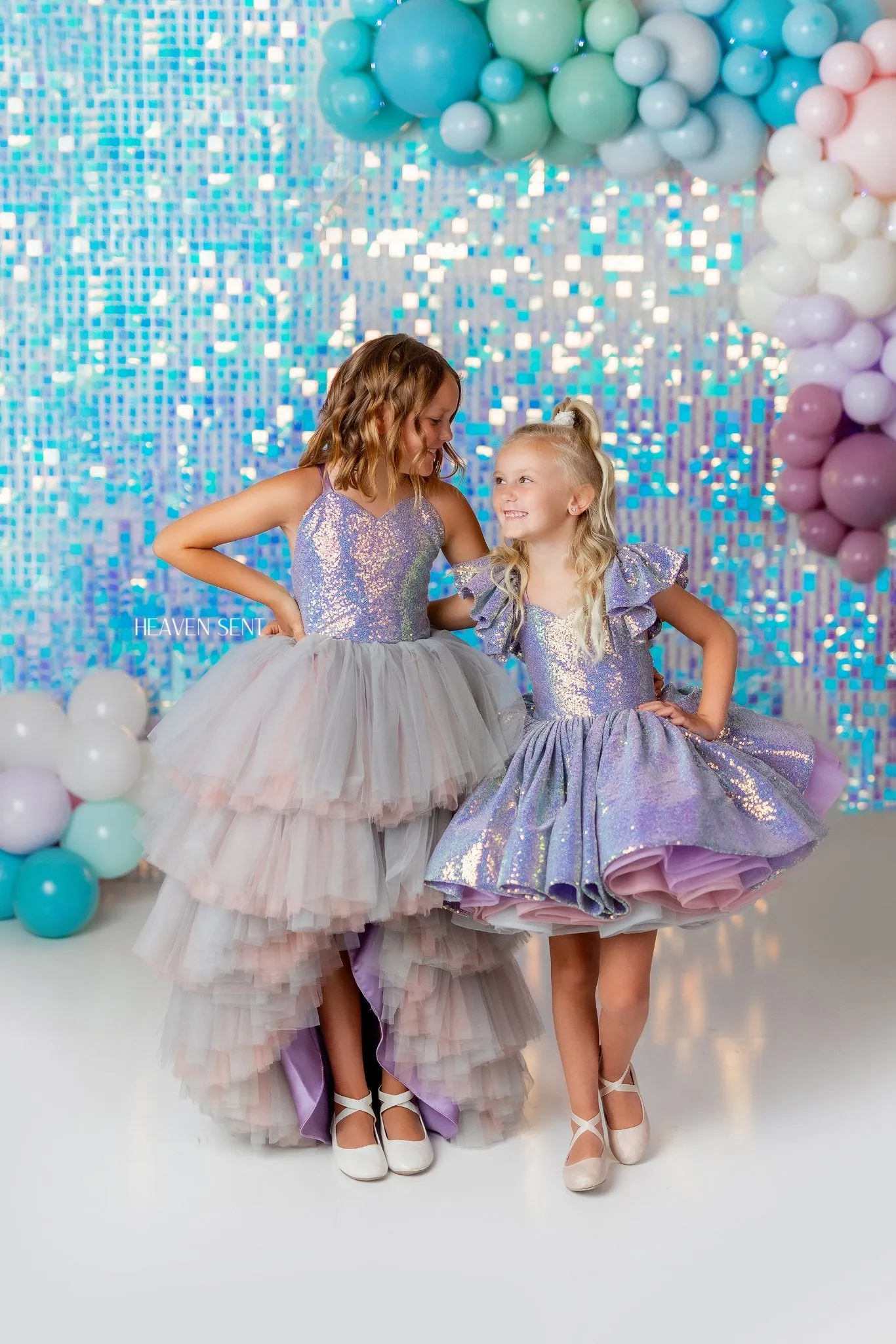 "Mermaid Kisses" Petal Short Length Dress ( 5 Year - Petite 6 Year)