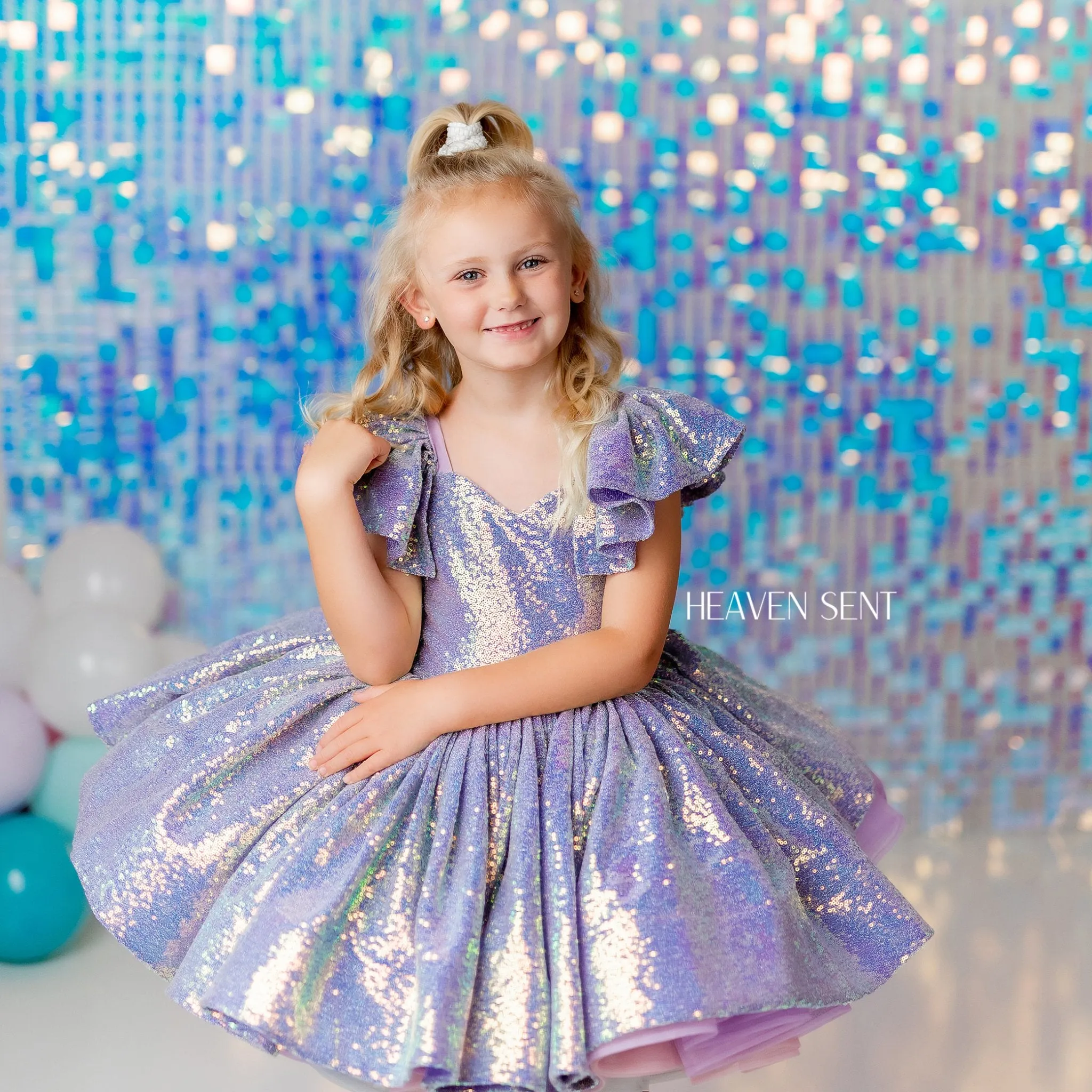 "Mermaid Kisses" Petal Short Length Dress ( 5 Year - Petite 6 Year)