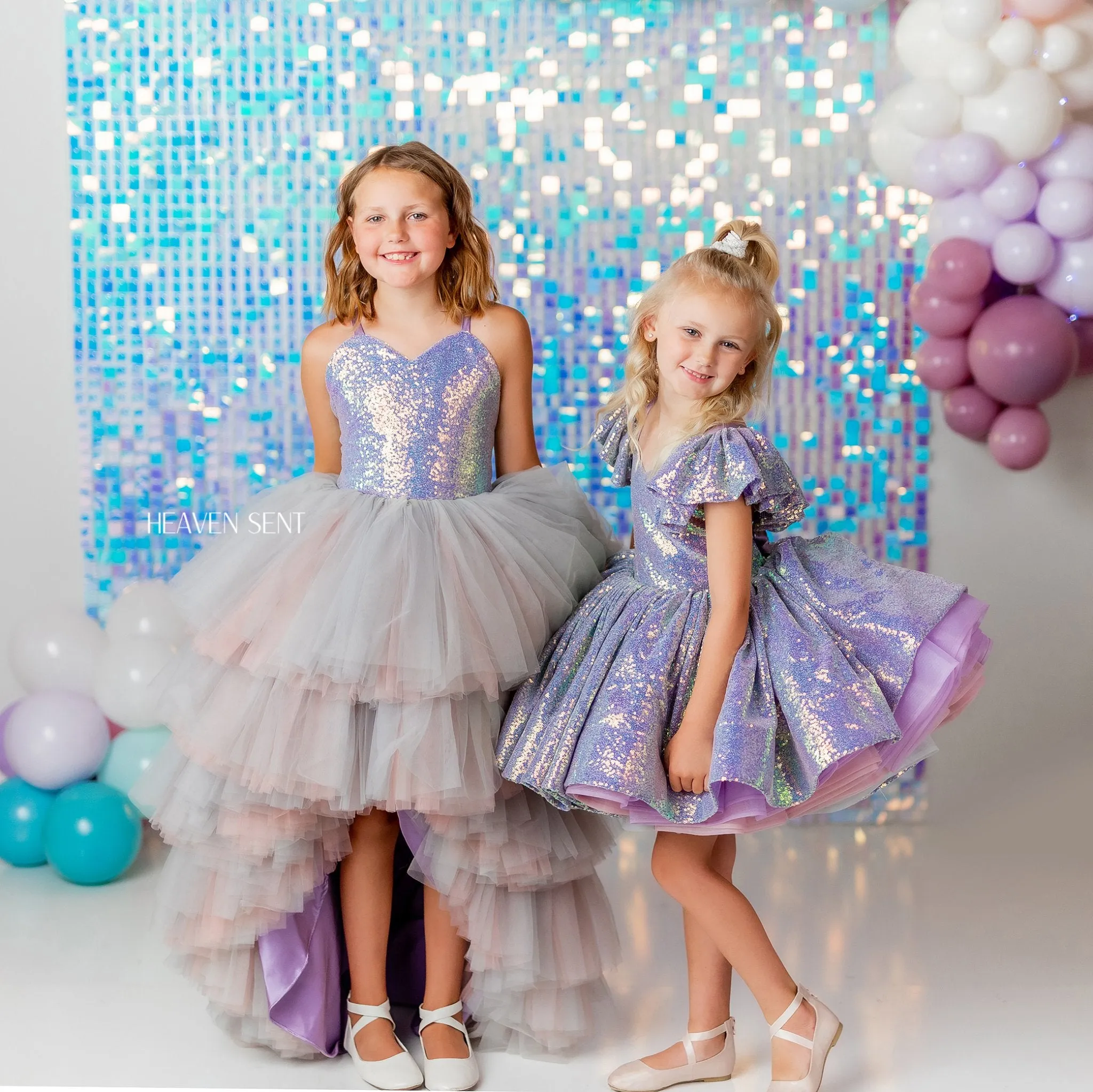 "Mermaid Kisses" Petal Short Length Dress ( 5 Year - Petite 6 Year)