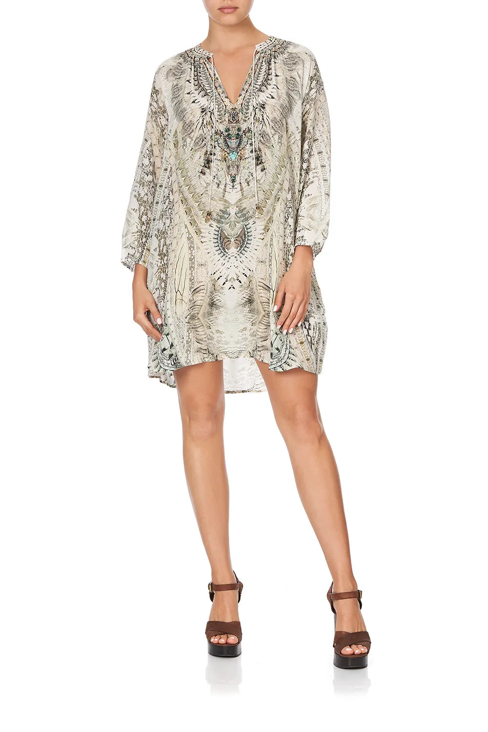 RAGLAN SLEEVE TUNIC DRESS DAINTREE DREAMING