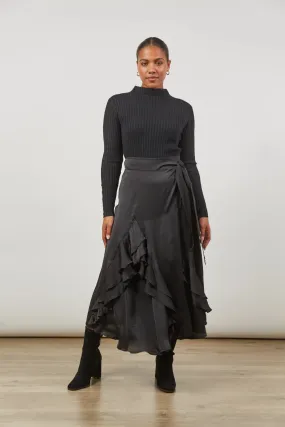 Romance Wrap Skirt - Onyx