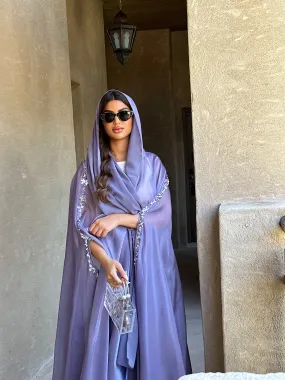 ROYAL PURPLE CAPE ABAYA 
 #445