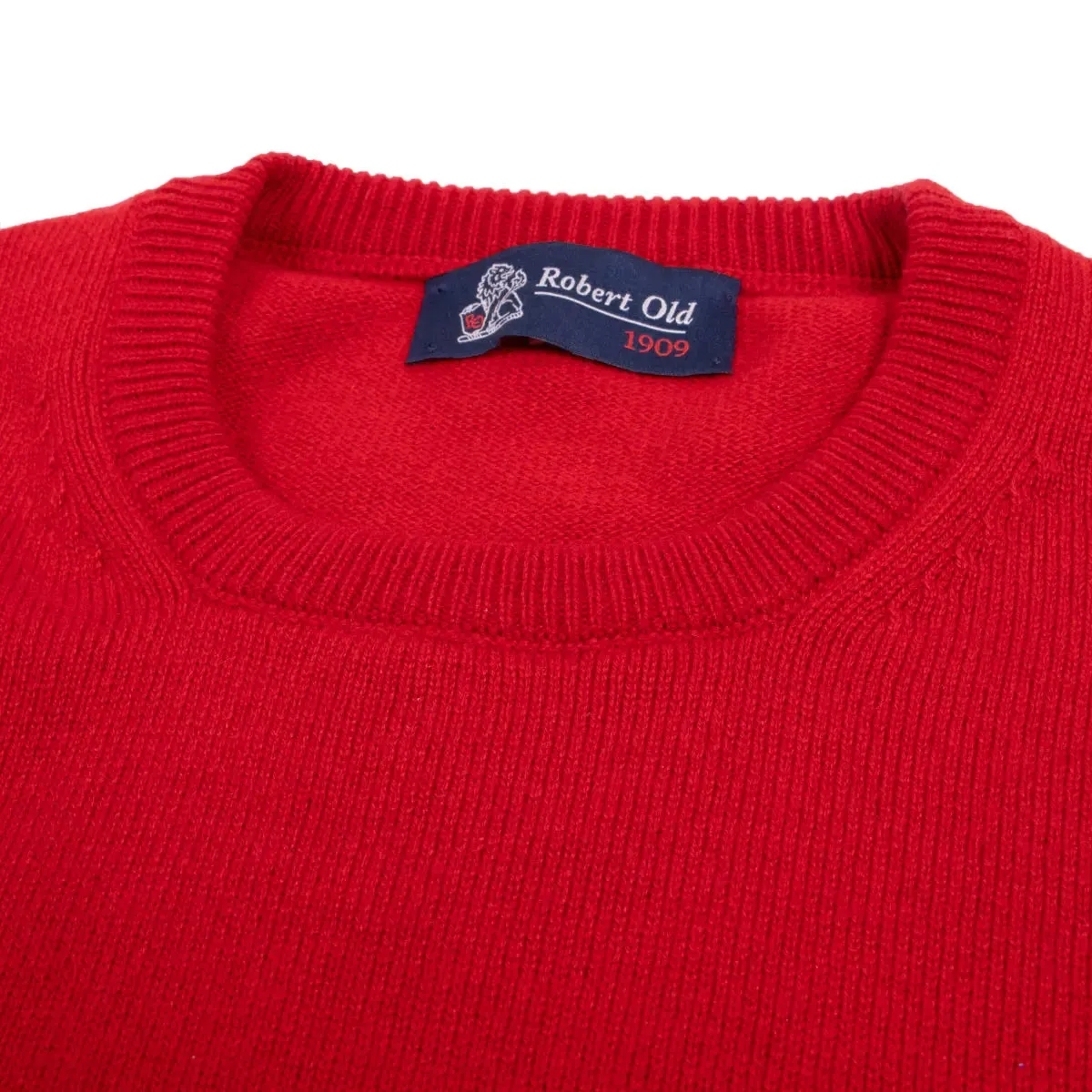 Ruby Red Tiree 4ply Crew Neck Cashmere Sweater