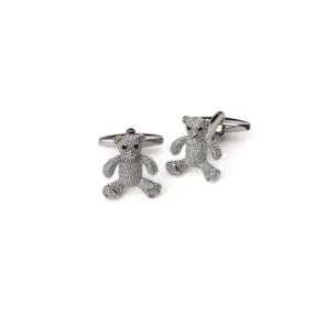 Silver Teddy Bear Cufflinks