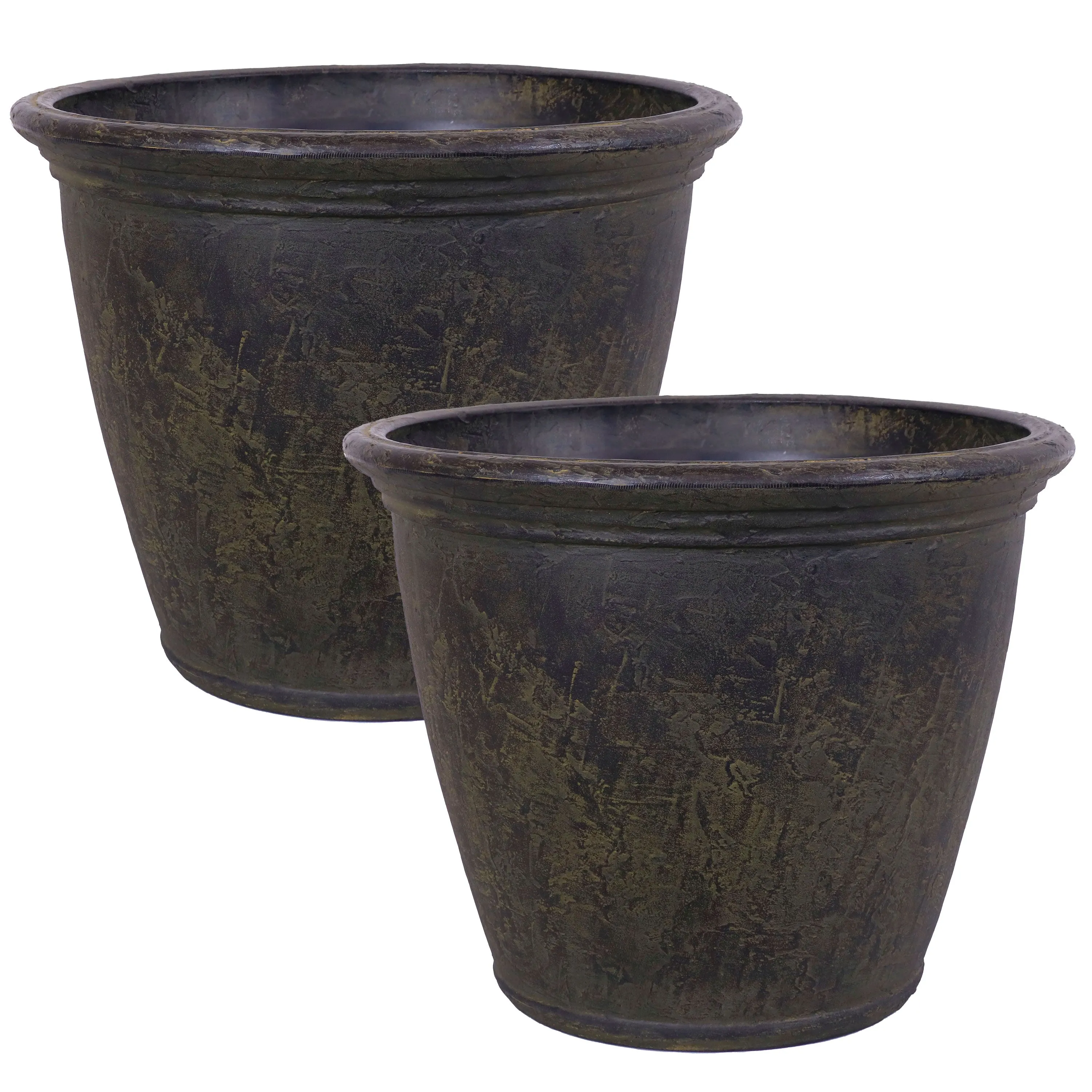 Sunnydaze Anjelica Polyresin Outdoor Flower Pot Planter