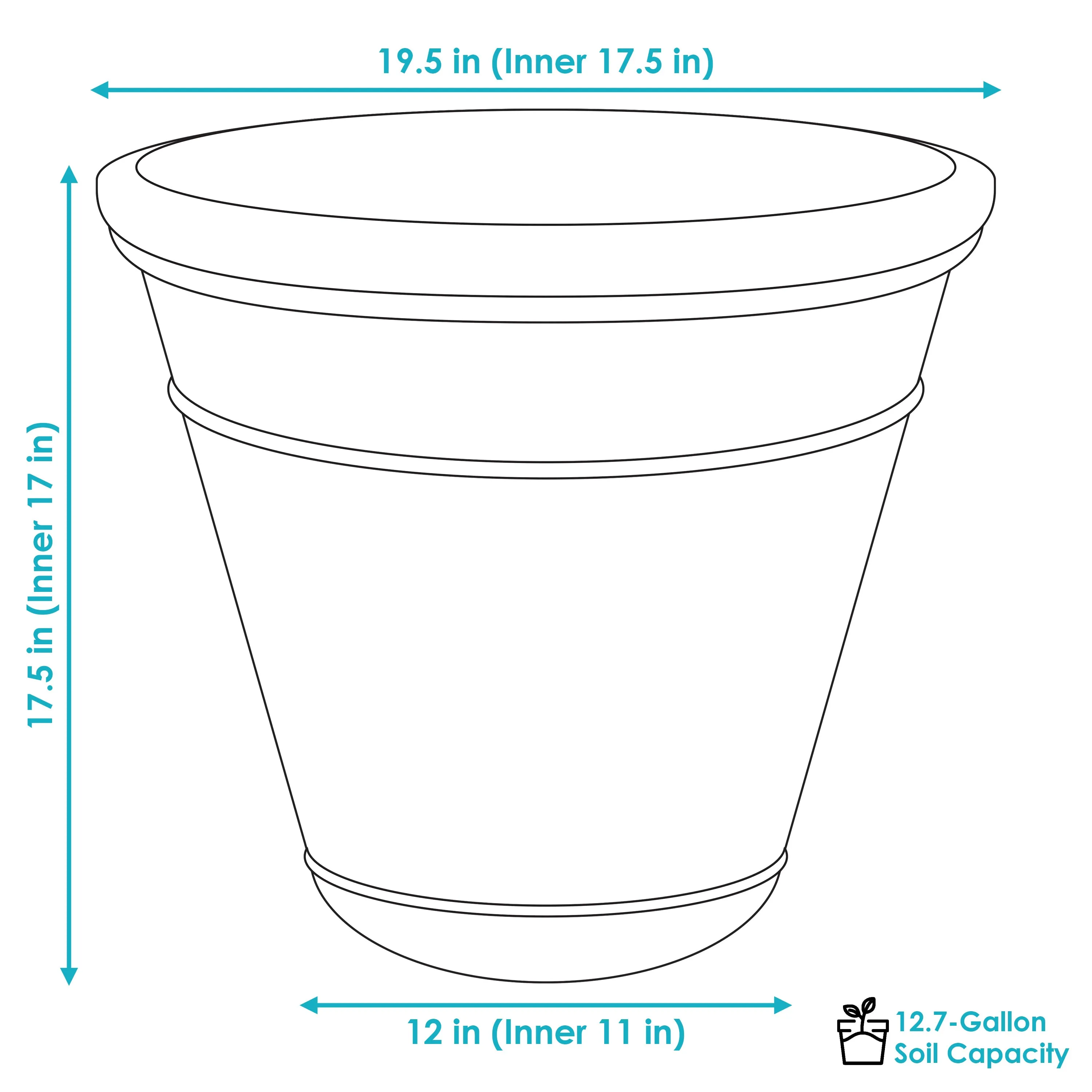 Sunnydaze Arabella Polyresin Outdoor Flower Pot Planter