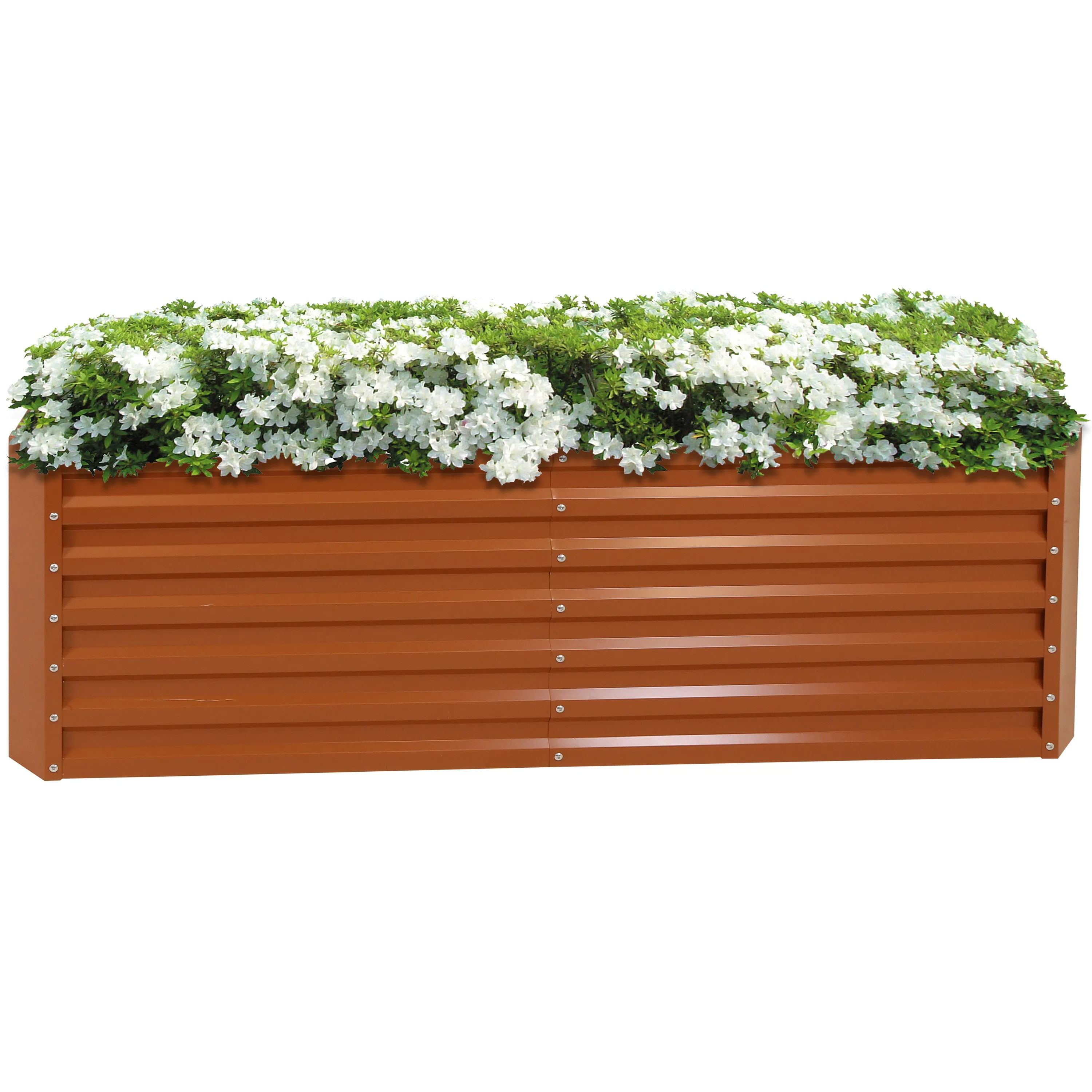 Sunnydaze Galvalume Steel Raised Garden Bed - 71" Rectangle