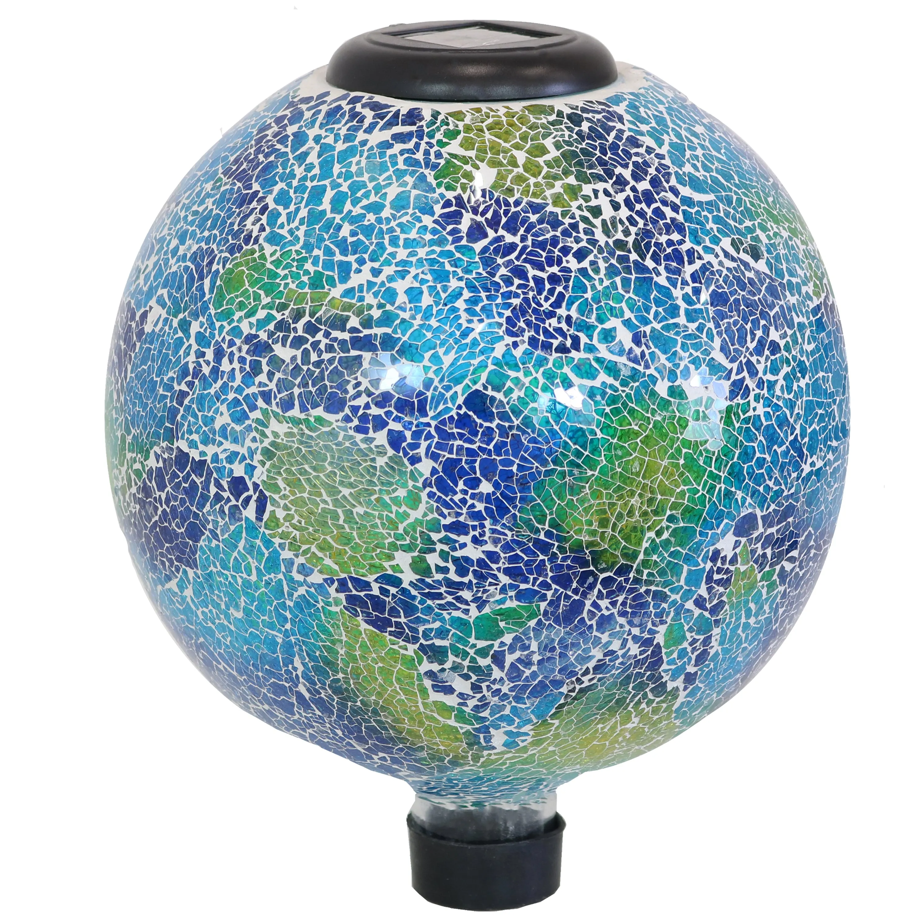 Sunnydaze Glass Mosaic Solar Garden Gazing Globe - 10"