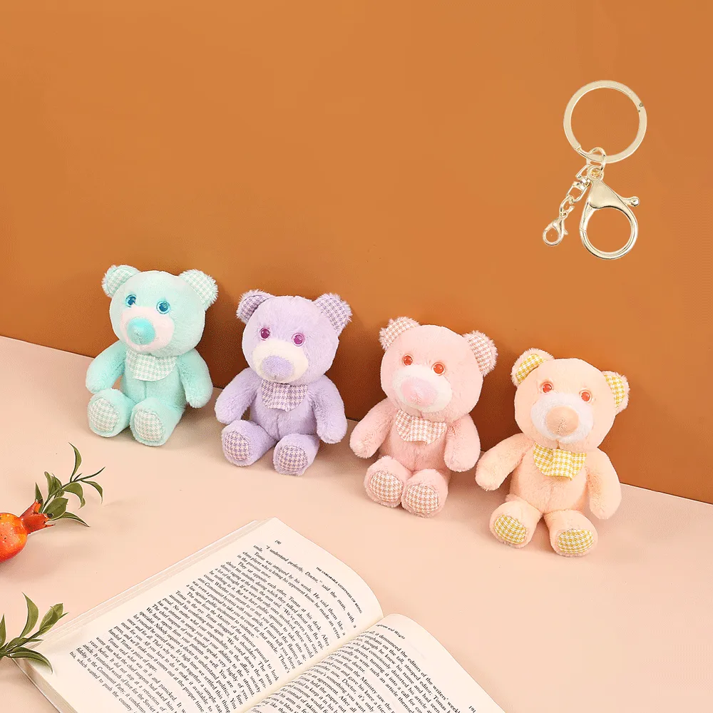 Teddy Bear Shape  Plush Keychain.