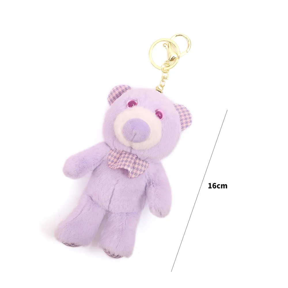 Teddy Bear Shape  Plush Keychain.