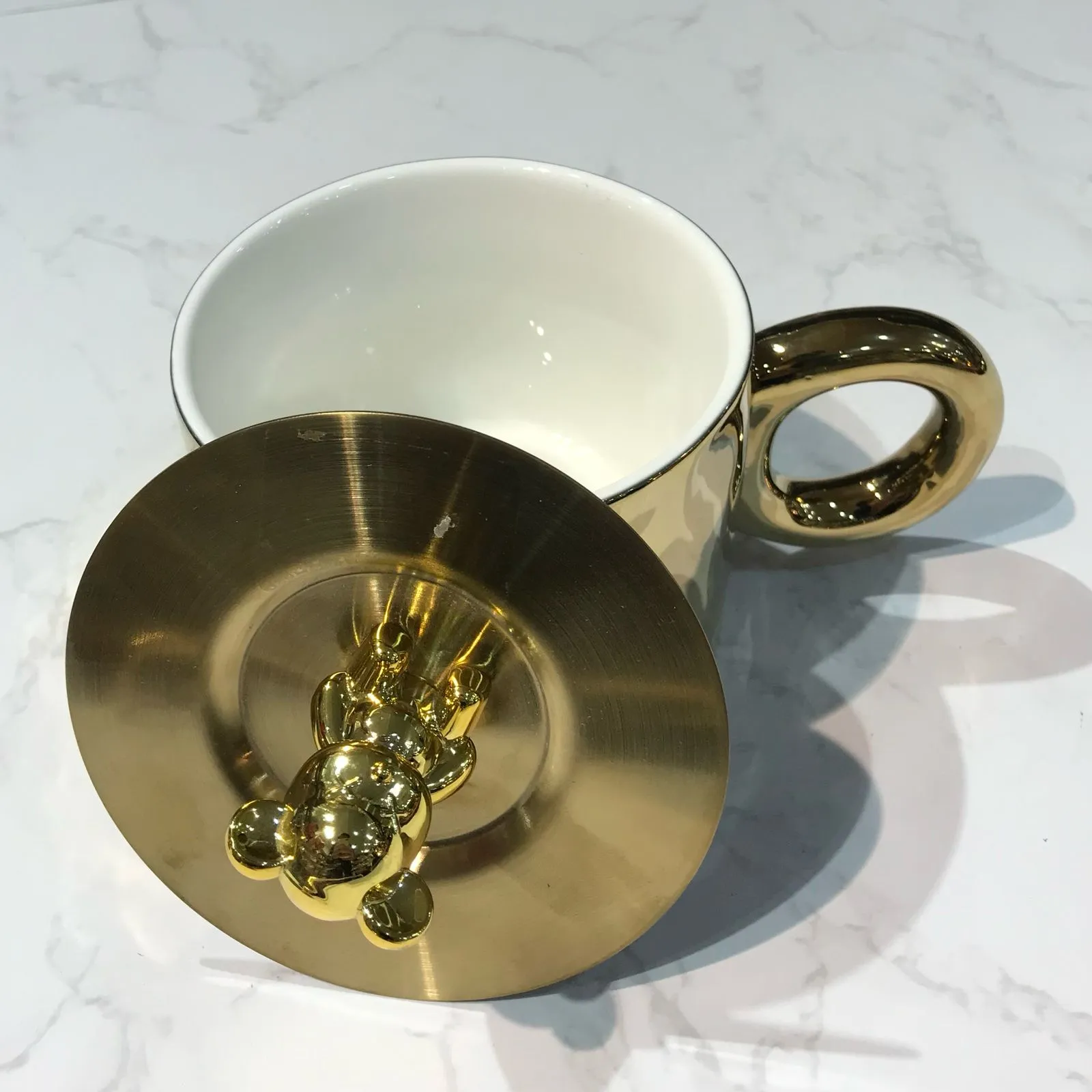 Teddy Design Golden Mug