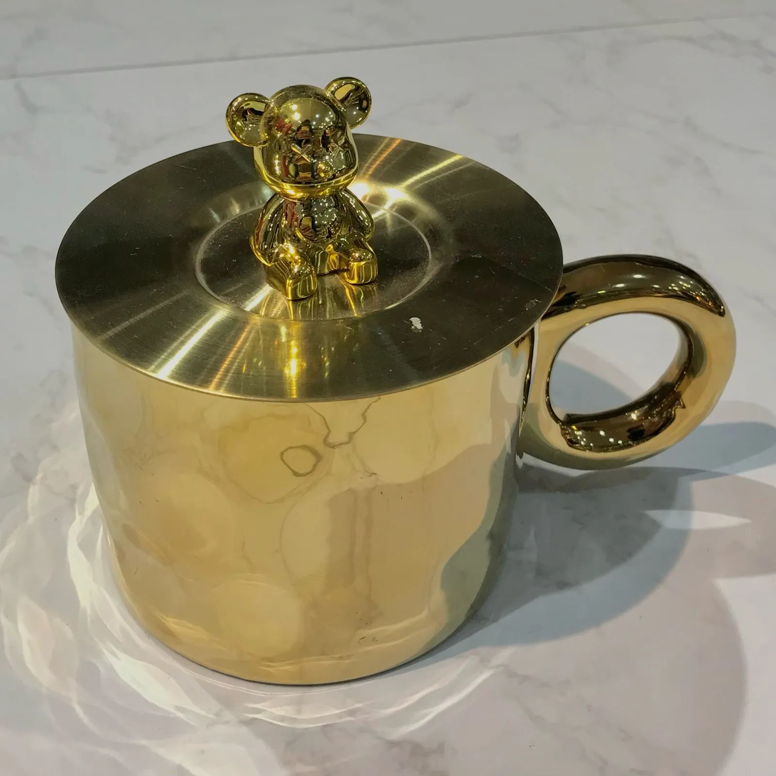 Teddy Design Golden Mug