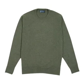 The Tiree 4ply Crew Neck Cashmere Sweater - Loden Mix