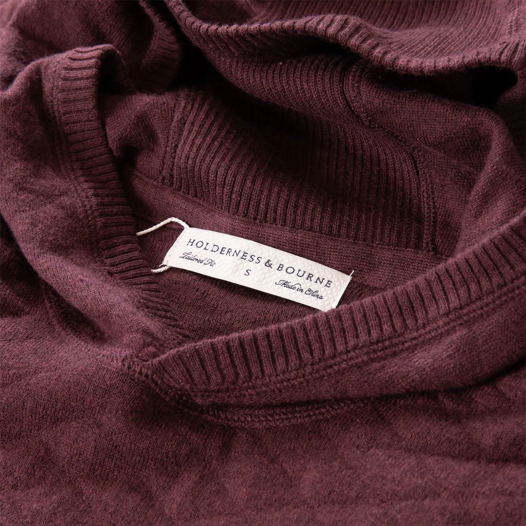 The Wallace Crewneck Sweater Heathered Dark Claret - AW24