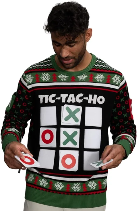 Tic Tac Ho Festive Holiday Party Game Wear Sweater