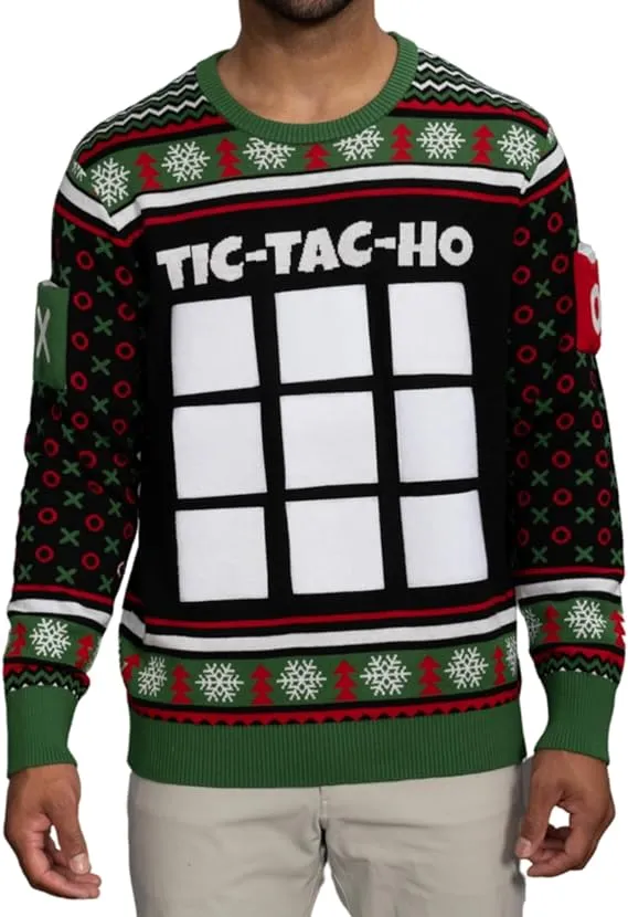 Tic Tac Ho Festive Holiday Party Game Wear Sweater