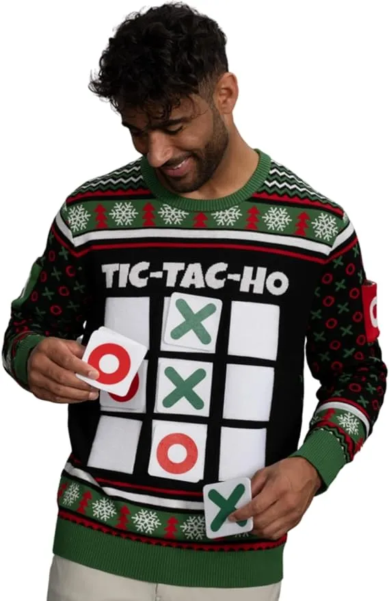 Tic Tac Ho Festive Holiday Party Game Wear Sweater