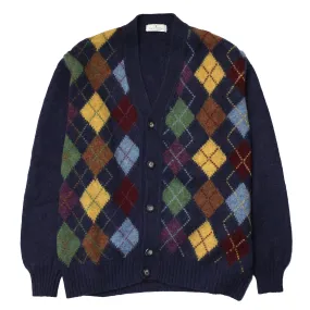 Valentino Sport Argyle Knit Cardigan circa 1980's