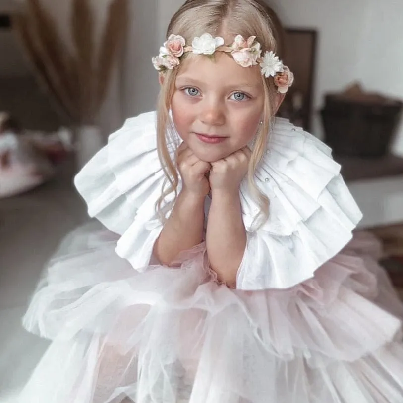 Victorian White Tulle Cape