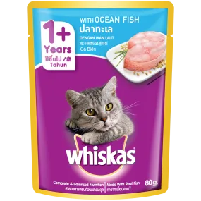 Whiskas Pouch 1  Years Ocean Fish 80g