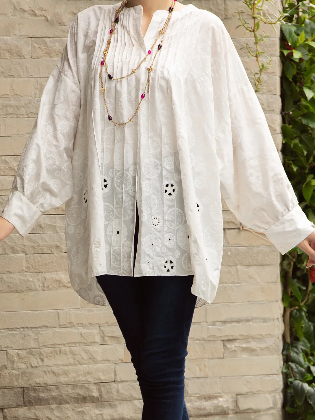 White Lawn Tunic - AL-LK-839