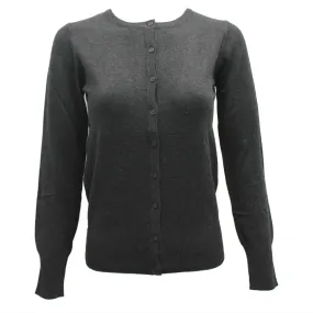 Women's Charcoal Knit Cardigan Sweater